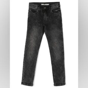 Zadig & Voltaire Kids Logo Print Stonewash Skinny Jeans Size 8